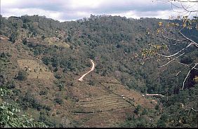 Landschaft mit Strae bei Tepal