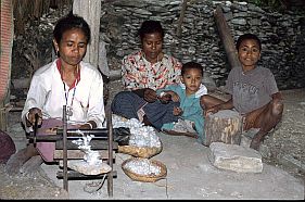 Frauen bei der Baumwollverarbeitung (Boti)