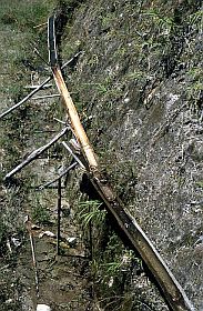 Wasserleitung aus Bambus