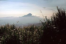 Mt. Lokon: Blick vom Gipfel auf Mt. Klabat