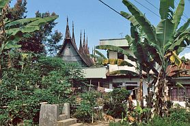 Rumah Gadang (traditionelles Minangkabau-Dorf)