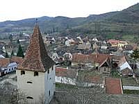 Kirchenburg Birthlm: Blick ins Dorf