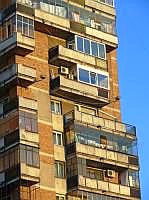 Bukarest: Wohnblocks