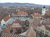 Blick vom Turm der Stadtkirche: Piaţa Mică (Kleiner Ring/Platz)