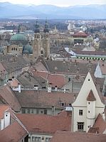 Blick vom Turm der Stadtkirche auf die orthodoxe Kathedrale