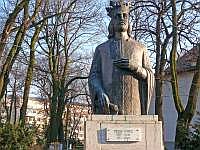 Suceava: Denkmal fr Petru Rareş (ca. 1487–1546); dieser war der uneheliche Sohn Stefan des Groen und 2mal moldauischer Frst (1527-1538 und 1541-1546).