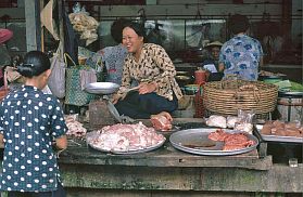 Saigon: Markt Ben Thanh, Fleischabteilung