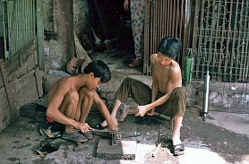 Hanoi-Altstadt: Metallarbeiter