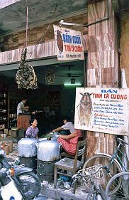 Hanoi-Altstadt: Hndler mit Riesen-Wasserwanzen