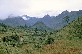 Landschaft zwischen lai Chau und Sa Pa