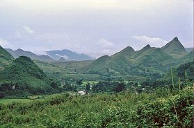 Landschaft zwischen lai Chau und Sa Pa