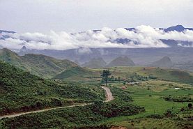 Landschaft zwischen lai Chau und Sa Pa