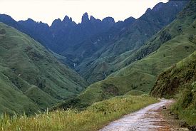 Landschaft zwischen lai Chau und Sa Pa