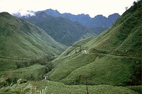 Landschaft zwischen lai Chau und Sa Pa