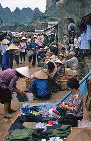 Markt zwischen Cao Bang und chinesischer Grenze