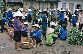 Markt zwischen Cao Bang und chinesischer Grenze