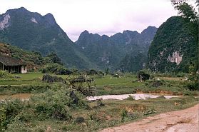 Landschaft bei den Ban Gioc Wasserfllen