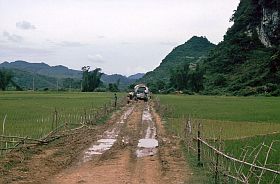 Strae zu den Ban Gioc Wasserfllen